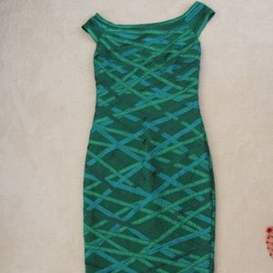 Hand Made in Cambodia Green Bandage Dress